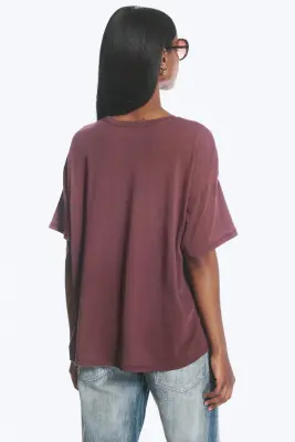T-shirt carré décontracté transparent - Lilas foncé — photo 2