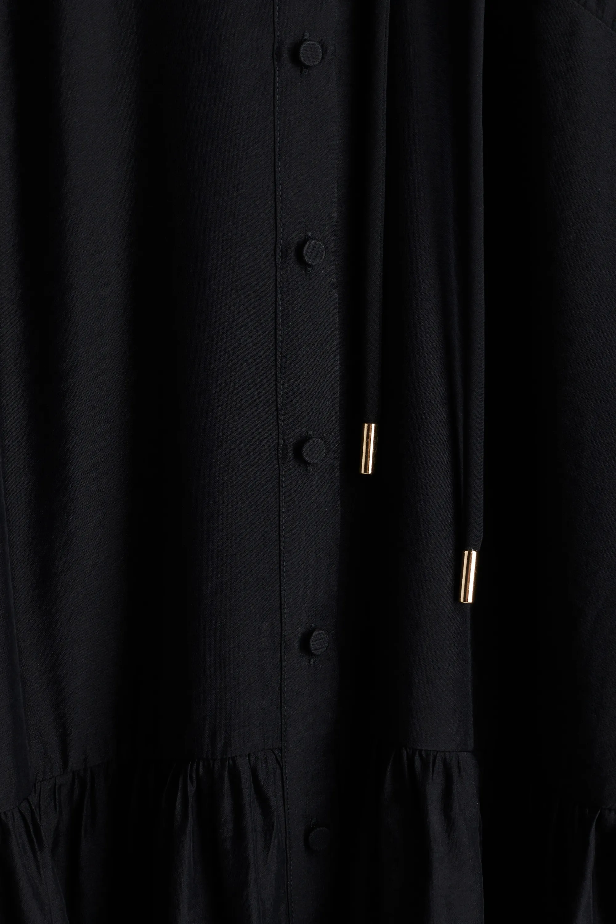 Robe avec ceinture à nouer - Noir