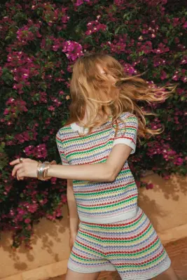 Pull rayé en crochet — photo 2