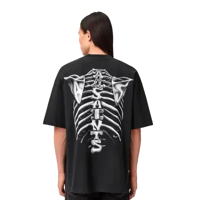 ALLSAINTS Anatomica Oversized T-Shirt Washed Black — photo 3