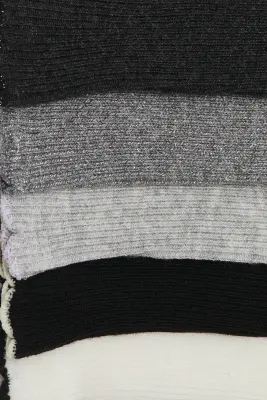 Lot de 5 paires de chaussettes - Gris chiné/crème — photo 2