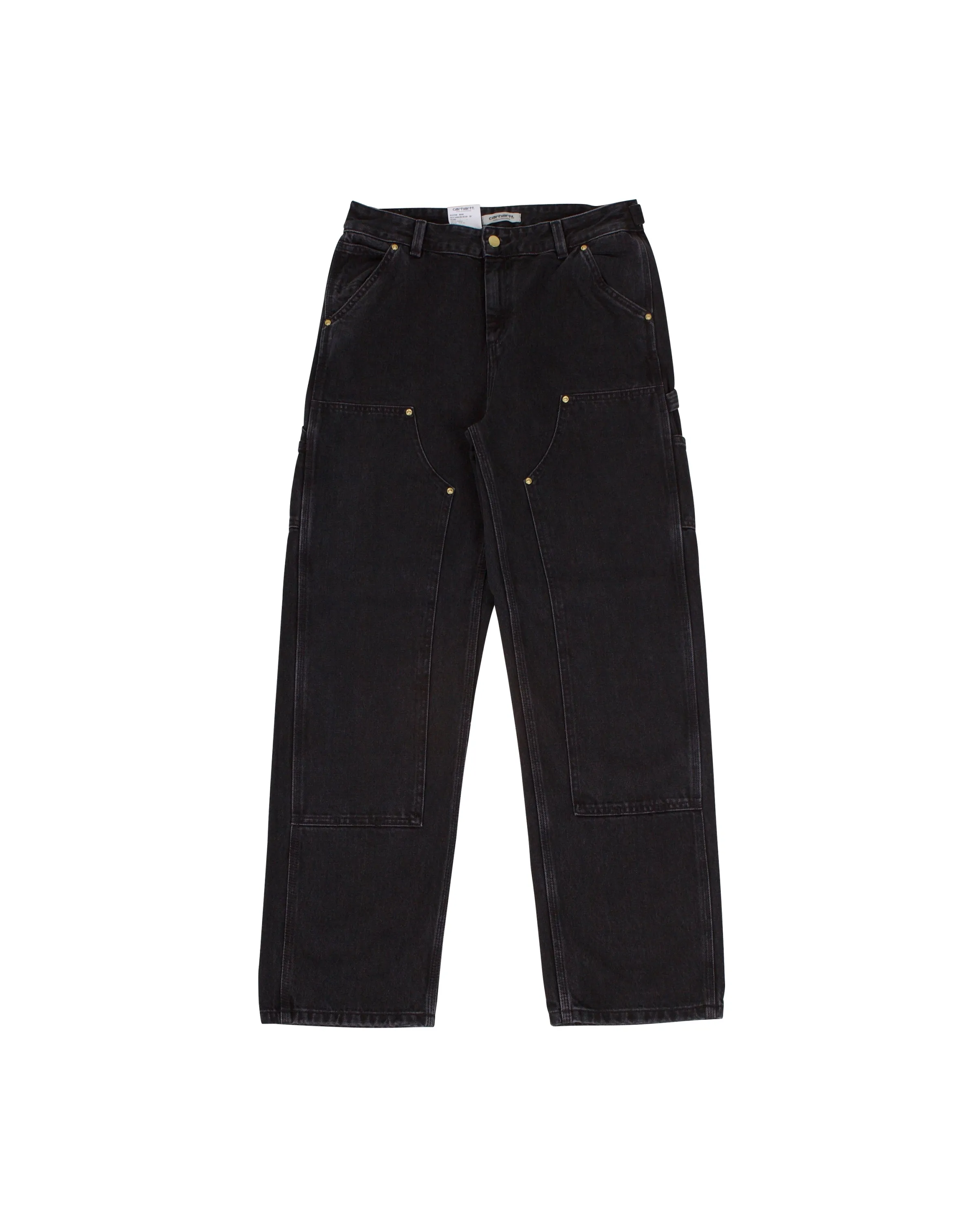W Nashua Double Knee Pant Smith Denim Black Stone Washed