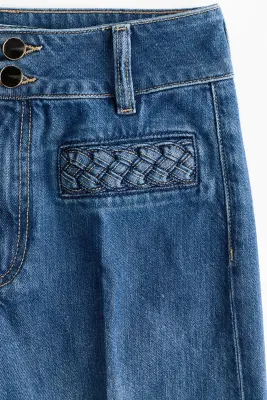 Wide High Jeans - Bleu denim — photo 4