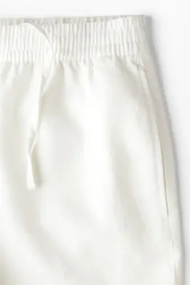 Short Relaxed Fit en lin - Blanc — photo 5