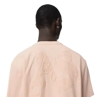 ALLSAINTS Insignia Short Sleeve Cotton T-Shirt Crystal Pink — photo 2