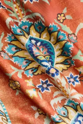 Robe dos nu - Orange/motif — photo 3