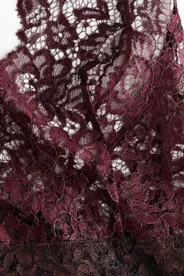 Strappy lace dress - Bordeaux — photo 4