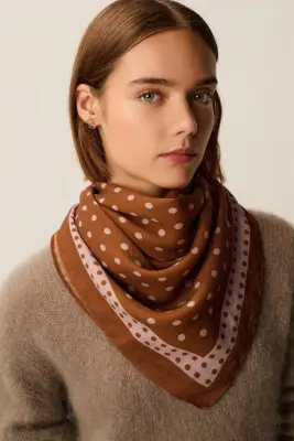 Foulard Noix Pois Chardon — photo 1