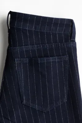 Glittery Flared Low Jeans - Bleu denim foncé — photo 1