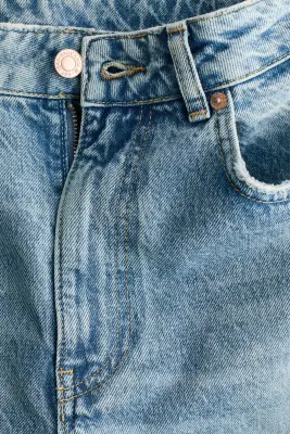 Barrel High Waist Ankle Jeans - Bleu denim clair — photo 5