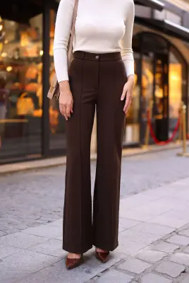 Nala Stretch Pants - Brown — photo 2
