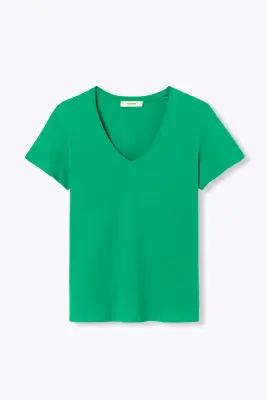 T-shirt col V imprimé — photo 1