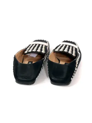 Chaussures plates loafers en suede noir et studs argent Prix boutique 550€ Taille 38 — photo 5