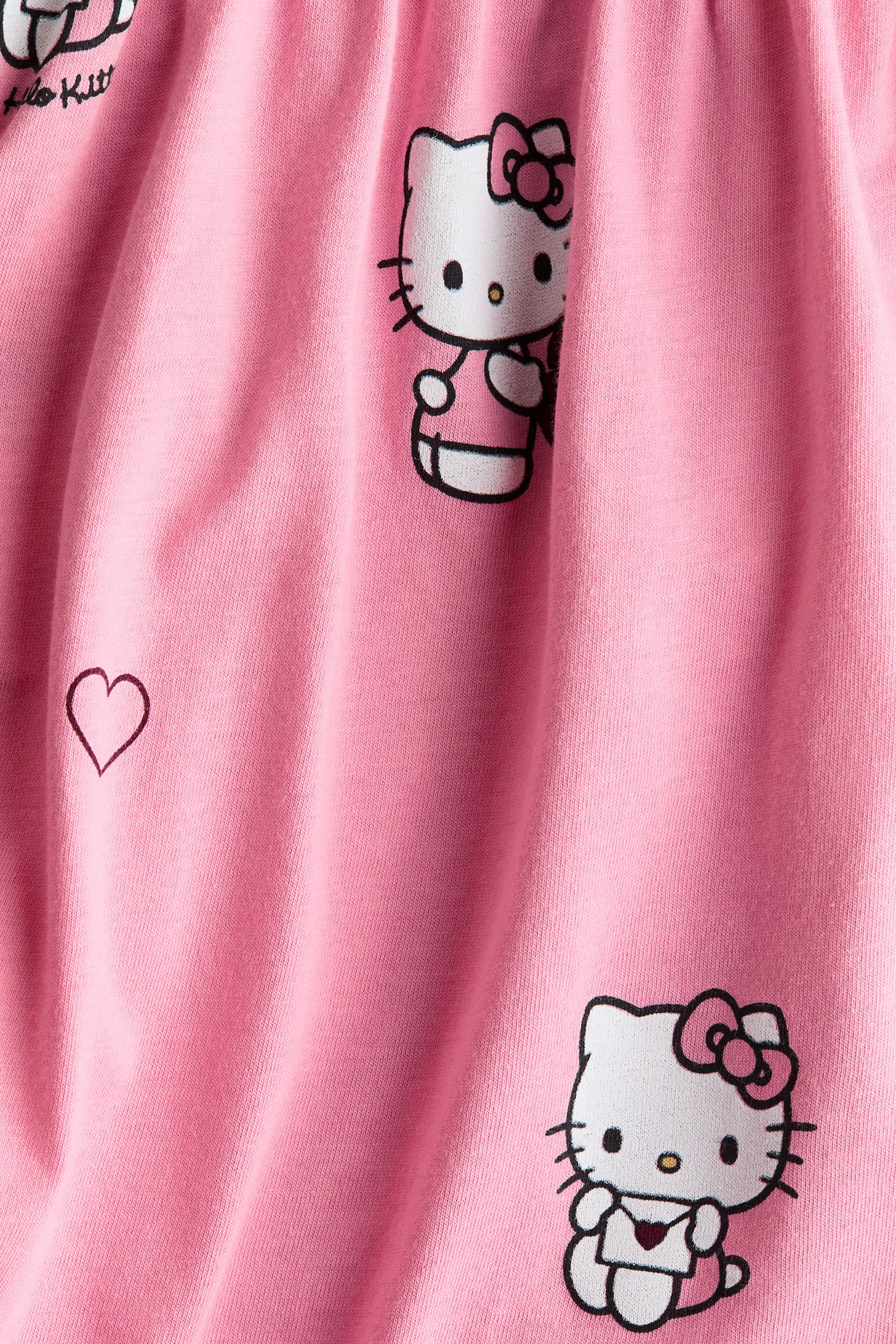 Robe imprimée en jersey - Rose clair/Hello Kitty