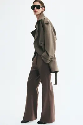 Pantalon bootcut - Taupe foncé — photo 2