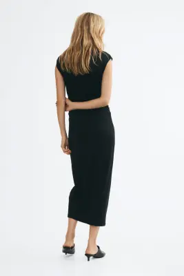 Robe sans manches avec col cheminée - Noir — photo 3