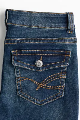 Flared Low Jeans - Bleu denim foncé — photo 4