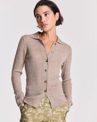 Cardigan Ombeline beige — photo 3