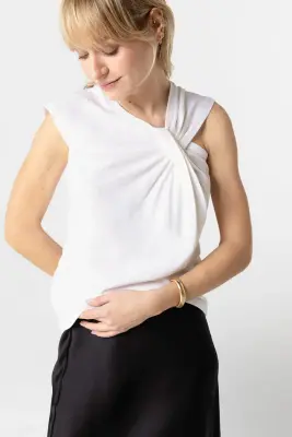 Débardeur en coton et lin