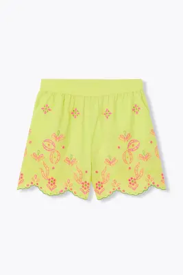 Short en coton brodé Femme — photo 1