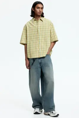 Chemise Regular Fit à manches courtes - Vert clair/carreaux — photo 2