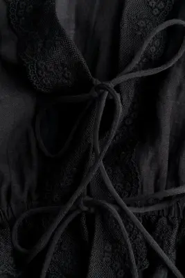Blouse volantée - Noir — photo 2