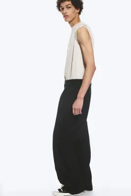 Pantalon de tailleur ample Uno - Noir — photo 2