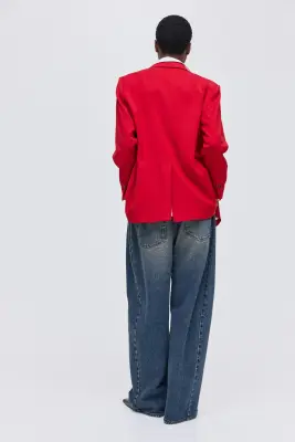 Blazer à fermeture droite - Rouge — photo 2