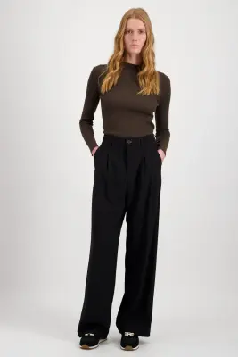 PANTALON DROIT À PLIS — photo 3