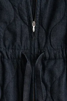 Veste matelassée en denim - Bleu denim foncé — photo 4