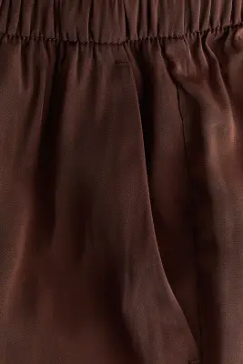 Pantalon ballon à cordon - Marron foncé — photo 3