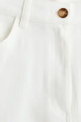 Pantalon en lin mélangé - Blanc — photo 2