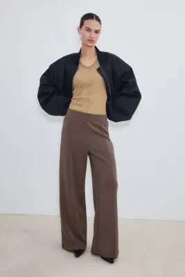 Cooling Relaxed Fit Wide trousers - Marron clair — photo 1