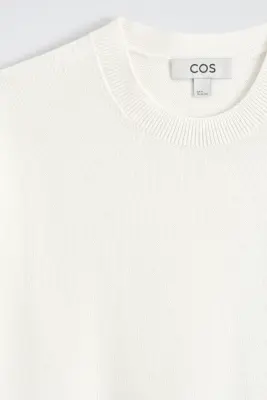 T-SHIRT EN MAILLE DE COTON - ÉCRU — photo 5