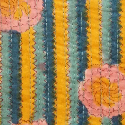 Pochette Fleurs Rayures — photo 3