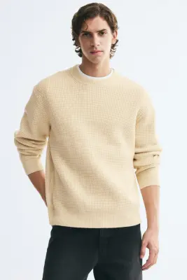 Pull Relaxed Fit - Jaune clair — photo 2