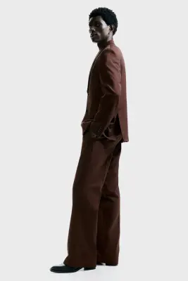 Veste Regular Fit à fermeture droite - Marron foncé — photo 5
