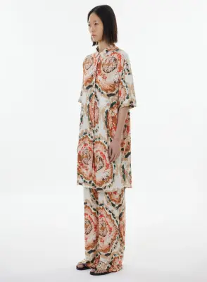 Chemise en viscose, lin et élasthanne — photo 5