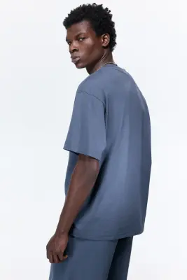 T-shirt Relaxed Fit - Bleu ancien — photo 3