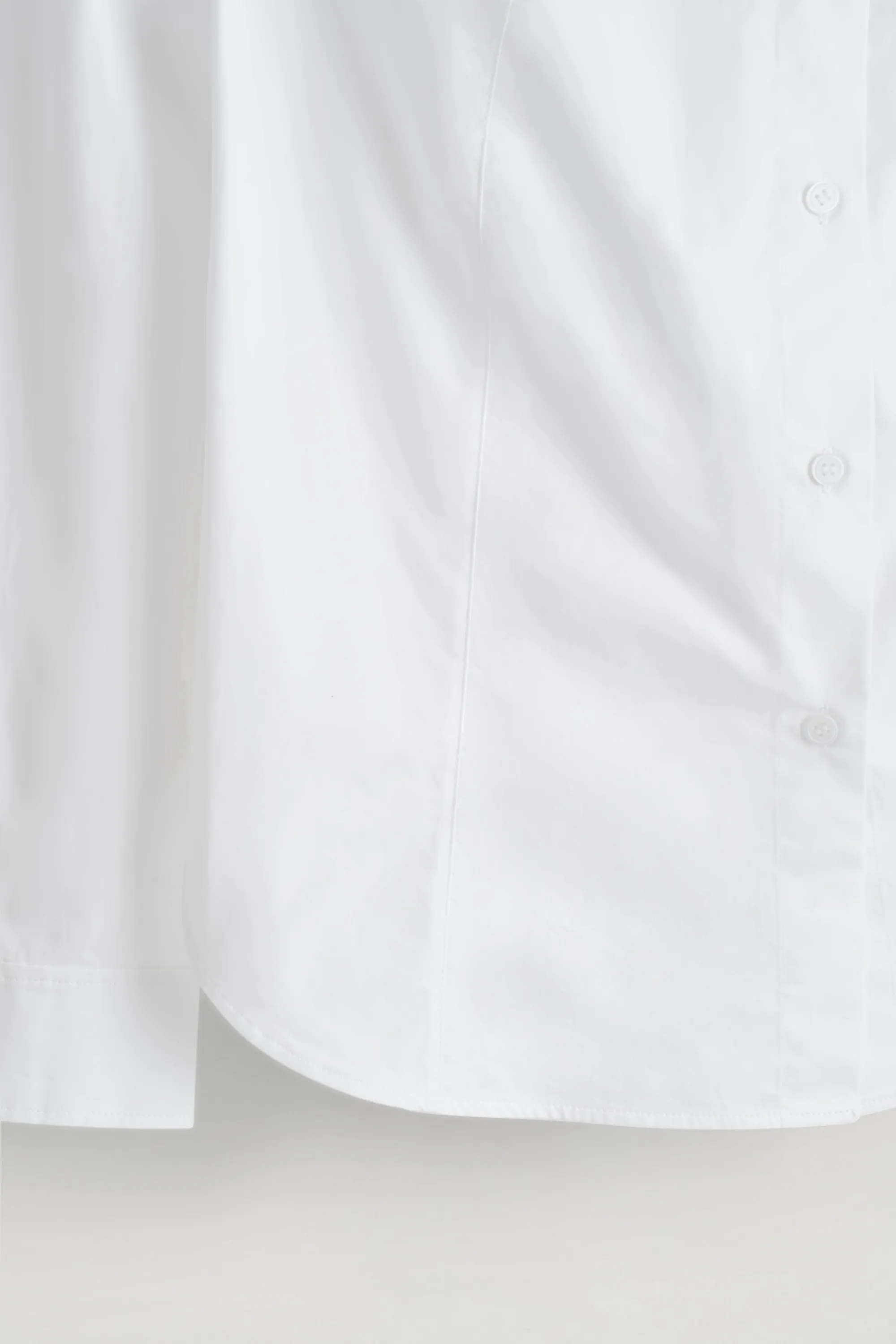 CHEMISE À COL BATEAU EN COTON - BLANC