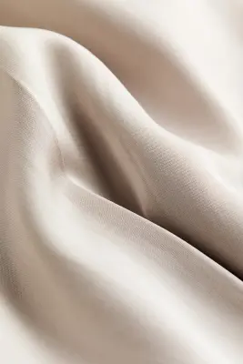 Pantalon loose en satin - Beige clair — photo 4
