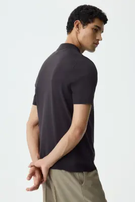 Polo Regular Fit - Marron foncé — photo 3