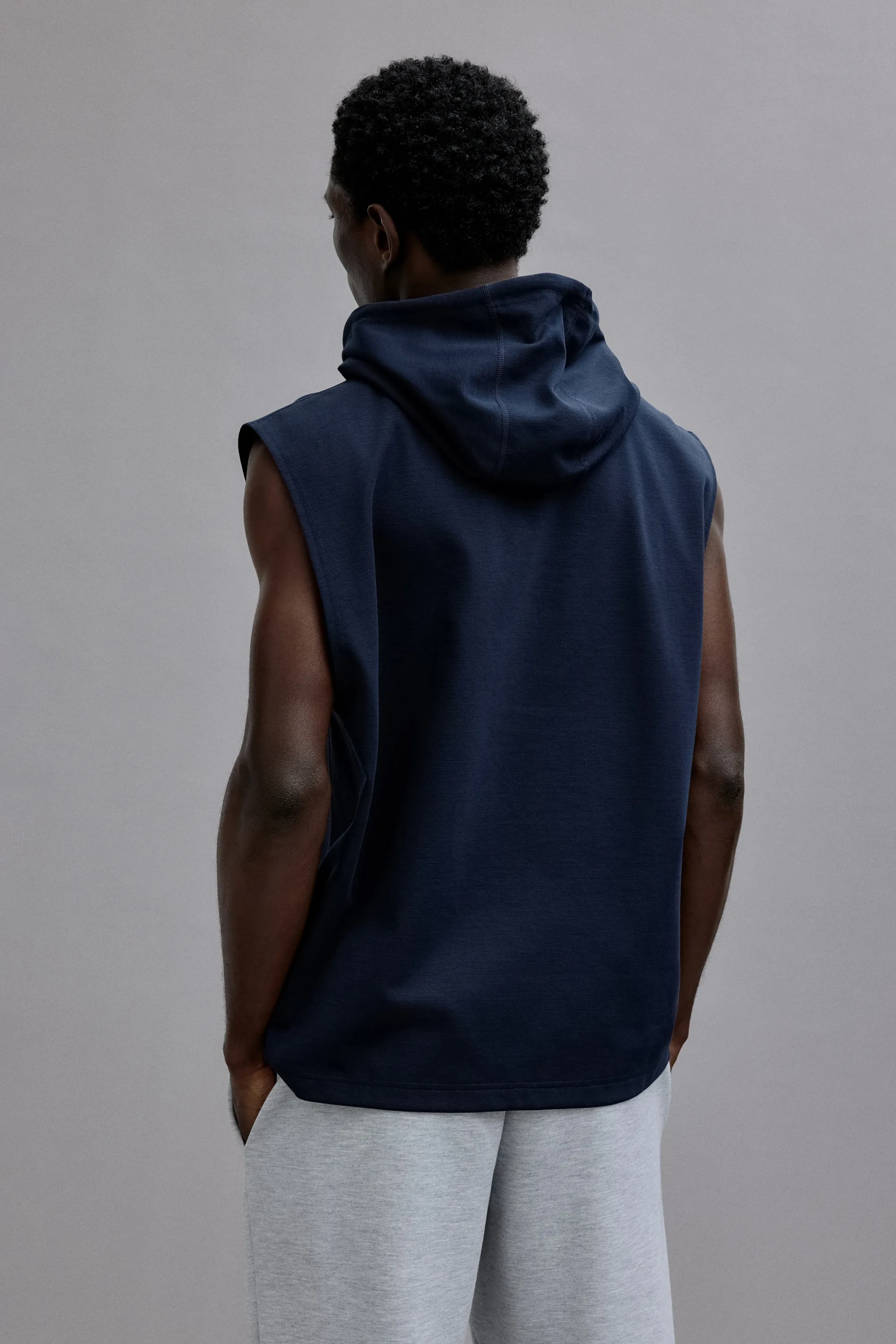 Hoodie de sport sans manches Regular Fit DryMove™ - Bleu marine