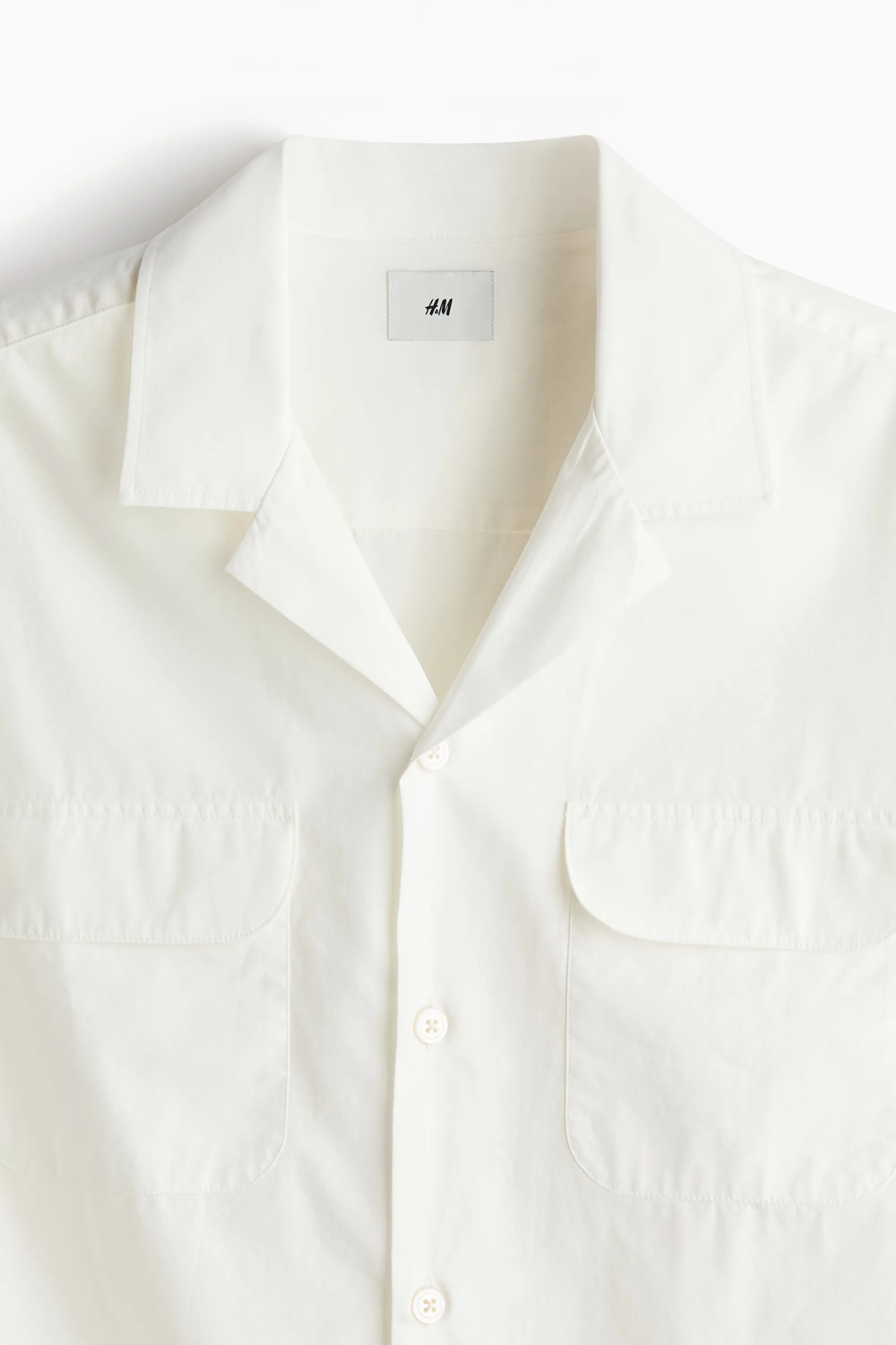 Chemise Regular Fit en popeline - Blanc