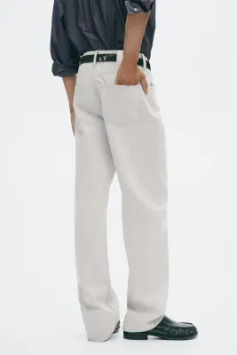 Straight Regular Jeans - Blanc denim — photo 1