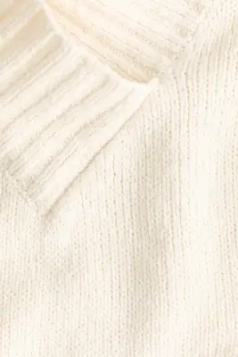 Pull à encolure en V - Crème — photo 3