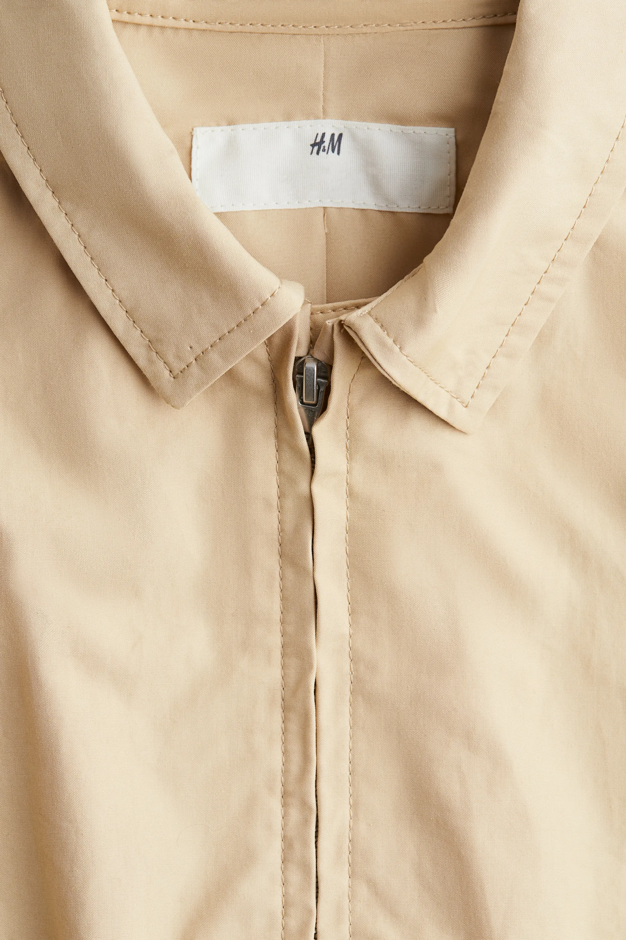 Veste loose en twill - Beige