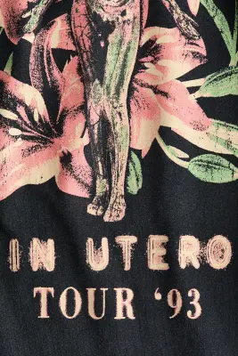 T-shirt oversize imprimé - Noir/Nirvana — photo 3