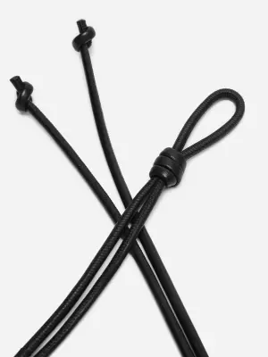 Ceinture nouée en cuir - Noir — photo 2