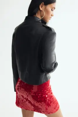 Veste en tissu enduit - Noir — photo 3